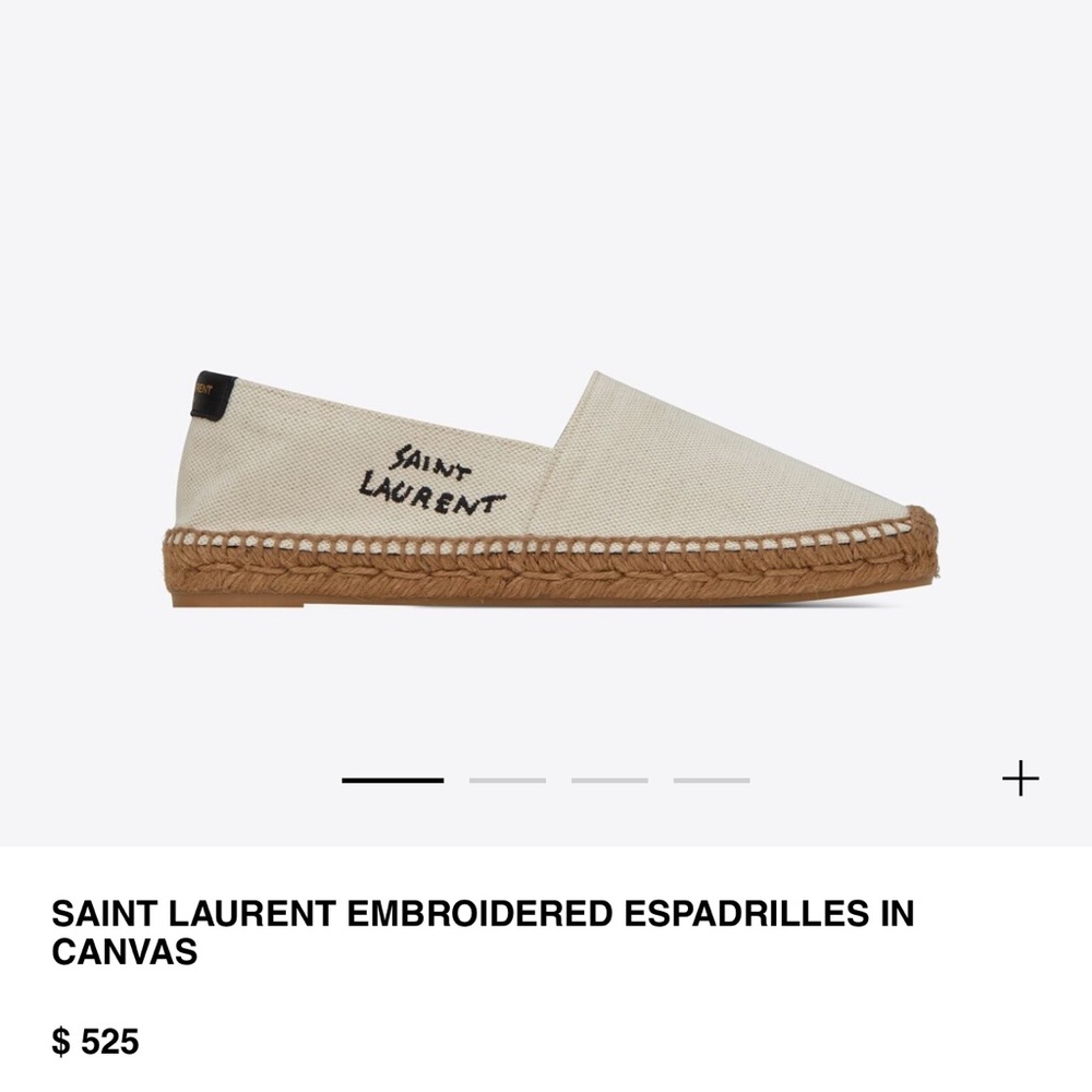 Saint Laurent Embroidered espadrilles in canvas (Never worn- Great condition)